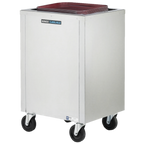 Thumbnail image #1 for Dinex DXPIDT2E1520 Mobile Enclosed Double-Stack Tray Dispenser, Stainless Steel, 15" x 20" Trays, 300 Capacity
