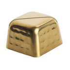 Thumbnail image #1 for TableCraft Products 11576 Square Stainless Steel Card Holder, 2 x 2 x 1.375 in, Hammered Gold Texture Case of 24