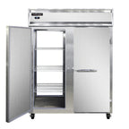 Thumbnail image #1 for Continental Refrigerator 2RENSSPT Two-Section Pass-Thru Reach-In Refrigerator, 57" Wide, Solid Doors, Self-Contained, Stainless Steel