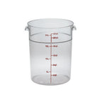 Thumbnail image #1 for Concasse MCRR18000 22-Liter Round Clear Polycarbonate Storage Container with Lid Case of 6