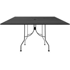 Thumbnail image #1 for Oak Street Boardwalk OB3048-BAR Indoor/Outdoor Rectangular Bar-Height Table, Rolled Steel Top, Steel Base, Black, 30 x 48 in