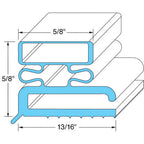 Thumbnail image #1 for AllPoints Foodservice Parts & Supplies Traulsen 741037 Commercial Refrigerator Door Gasket, Magnetic Screw-In, 23-3/8" x 59-1/2", 4-Sided