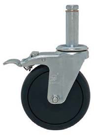 Product image #4 for Quantum 4-Pack 5-Inch ESD/Conductive Swivel Stem Casters with 2 Brakes