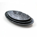 Thumbnail image #2 for G.E.T. Endure 15005085007 Melamine Oval Plate, 12.4 x 7 x 1.6 in, Weathered Pewter Case of 12