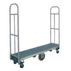 Thumbnail image #1 for Winholt Equipment 300-60D-PU U-Boat Utility Cart, Single Platform, 16" x 60" Steel Deck, 2,000 lb Capacity