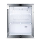 Thumbnail image #2 for Summit Commercial SCR314LCSS Countertop Beverage Cooler, 2.1 cu. ft., 1 Reversible Glass Door, Stainless Steel Exterior