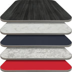 Thumbnail image #1 for Oak Street Retro RT3672 Rectangular Laminate Table Top, 36" x 72", 1-1/4" Thick, 3" Radius Corners, Rubber T-Mold Edge