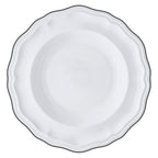 Thumbnail image #1 for Steelite International Folio, Porcelain 62587FP815 Porcelain Rim Pasta Bowl, 19 oz, 11 in, Black Line 1 Dozen