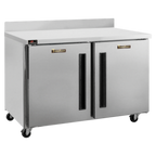 Thumbnail image #2 for Traulsen Dealer's Choice CLUC-48R-SD-WTLL 48" Two-Section Worktop Refrigerator, Stainless Steel, 2 Solid Doors