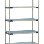 Thumbnail image #1 for Metro MetroMax i MX-2460GF-86-S5 Stationary Polymer Shelving Unit, 24"D x 60"W x 86"H, 5-Shelf, Solid