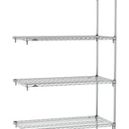 Thumbnail image #1 for Metro Super Erecta SA-1836C-74-A4 Super Adjustable Wire Add-On Shelving Unit, 36"W x 18"D x 74"H, 800 lb. capacity per shelf, 2000 lb. capacity per