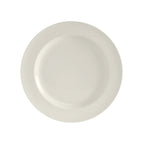 Thumbnail image #1 for Tuxton China Modena AMU-008 Ceramic Plate, 11-5/8" Round, Wide Rim, Pearl White 1 Dozen