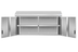 Thumbnail image #4 for Commercial Wall-Mounted Stainless Steel Storage Cabinet with Locking Hinged Doors and 2 Shelves