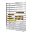 Thumbnail image #1 for Tarrison Products Ltd. TS-WR1424C5-KIT 9-Tier Chrome Wine Bottle Display Rack, Holds 54 750mL Bottles, 24"W x 14"D x 54"H