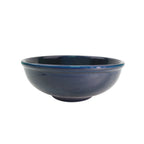 Thumbnail image #1 for CAC China Festiware MB-7-BLU Salad/Pasta Bowl, 25 oz, 7-1/2-inch, Marine Blue Stoneware Case of 2 Dozen