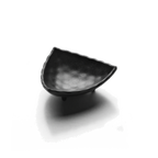 Thumbnail image #1 for G.E.T. Zen - EGS JWT54-B Triangular Black Melamine Bowl, 3 oz., 4-1/8" x 1-5/8"H Case of 6