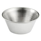 Thumbnail image #1 for Libbey Table Accessories 300 18724 Round Stainless Steel Sauce Cup, 2 oz
