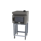 Thumbnail image #1 for Cadco Bakerlux™ BLS-4FTD-1H ™ Full-Size Electric Convection Oven with Ventless Hood, Open Base Stand, 4-Pan, Digital Controls
