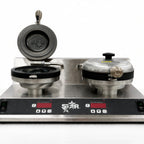 Thumbnail image #1 for Star SCDER Commercial Panini Press, Dual Grooved Top & Smooth Bottom Aluminum Plates, Programmable Electronic Controls & Timer