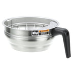 Thumbnail image #1 for AllPoints Foodservice Parts & Supplies 8014043 Stainless Steel Funnel Assembly with Black Handle, 6–12 oz