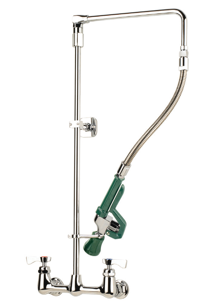 Product image #3 for Krowne Royal Series Wall-Mount Pre-Rinse Assembly with 12-Inch Swing Arm, 26-Inch High Riser, and 8-Inch Centers