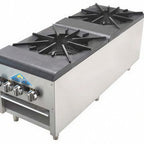 Thumbnail image #1 for Comstock-Castle CCSP-2 Gas Stock Pot Range, 18" Wide, 2 Double-Burner Sections, Cast Iron Burners, Stainless Steel Exterior