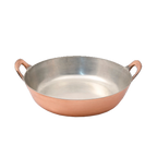 Thumbnail image #1 for Korin Inc TK-1160 Tempura Pot, 10-1/2" Diameter x 2-1/2"H, Round, Double Handle, Copper