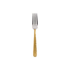 Thumbnail image #1 for Kadra Kitchenware Vikko Crown VC-191-DF Dinner Fork, Gold Handle, Emerald, 18/10 Stainless Steel Case of 12