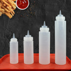 Thumbnail image #1 for Hakka Brothers Corp EasyRose JW-LBSD8 8 oz Clear Plastic Condiment Squeeze Bottle, Standard Top, Single Tip