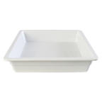 Thumbnail image #1 for Thunder Group GN1232W 2/3 GN Melamine Food Pan, 2-1/2 in Deep, White Case of 8