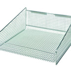 Thumbnail image #1 for Quantum 1647HBC Wall-Hanging Partition Metal Mesh Basket, Chrome-Plated, 17-7/8"W x 48"D x 7-1/2"H