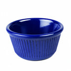 Thumbnail image #1 for Thunder Group ML532CB1 4 oz Melamine Ramekin, Round Fluted, Cobalt Blue Case of 24 Dozen