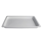 Thumbnail image #1 for G.E.T. Bugambilia IH1WW Full-Size Solid White Resin-Coated Cast Aluminum Food Pan, 1-3/5 in. Deep