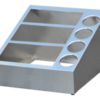 Thumbnail image #1 for Steril-Sil Company VTC-12NP-4 Countertop Condiment Dispenser, Stainless Steel, Non-Insulated, Holds 12 Ninth-Size Pans and 4 Cylinders