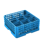 Thumbnail image #1 for ATSMFG Mama Lucy MLY-RG9-3 Full-Size Blue Dishwasher Glass Rack, 9 Compartments with 3 Extenders, Holds Glasses up to 6" Case of 3