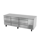 Thumbnail image #1 for Fagor Refrigeration SUR-93-D6 93-Inch 6-Drawer Undercounter Refrigerator, Stainless Steel, Self-Contained Side-Mount