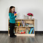 Thumbnail image #2 for Flash Furniture Hercules MK-STRG004-GG 5-Section Wooden Classroom Storage Cabinet, 24"H x 36"W x 15"D, Natural