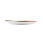 Thumbnail image #2 for CAC China Tucson TUS-2-CRL Porcelain Saucer, 6-1/4-inch Irregular Round, Coral Reactive Glaze Case of 3 Dozen
