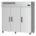 Thumbnail image #1 for Refrigeration X XR72-3-N Three-Section Reach-In Refrigerator, 65.8 cu. ft., Top-Mounted Self-Contained, 3 Solid Hinged Doors