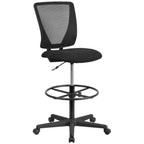 Thumbnail image #1 for Flash Furniture GO-2100-GG Adjustable-Height Swivel Drafting Stool with Mesh Mid-Back, Upholstered Seat, and Armless Design