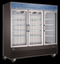 Thumbnail image #5 for Omcan USA Three-Section Reach-In Glass Door Merchandiser Refrigerator, 53 Cu. Ft., Bottom-Mount Self-Contained, Black