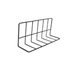 Thumbnail image #1 for G.E.T. W4614-B Refrigerated Case Shelf Divider, 14"L x 4"W x 6"H, Black Vinyl-Coated Wire Case of 24