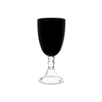 Thumbnail image #1 for Kadra Kitchenware Vikko Decor VD-I18-B 18 oz Glass Goblet, Black Bowl with Clear Stem Case of 24