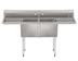 Thumbnail image #5 for KoolMore 72-Inch 2-Compartment Stainless Steel Commercial Sink with Dual Drainboards