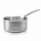 Thumbnail image #1 for JB Prince De Buyer S480 20 2.65 Qt 18/10 Stainless Steel Saucepan, Brushed Finish, Riveted Handle, Without Cover