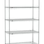 Thumbnail image #1 for Metro Super Erecta SE-3042C-86-S5 Wire Stationary Starter Shelving Unit, 42"W x 30"D x 86"H, Chrome, 5 Shelves