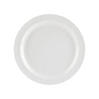 Thumbnail image #1 for CAC China Maxwell MLNC-8 9-Inch Round White Melamine Plate with Narrow Rim Case of 2 Dozen