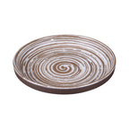 Thumbnail image #1 for G.E.T. Stardust - EGS B395099-SDW Round White Melamine Coupe Plate, 9" Diameter x 1 1/2" High Case of 6