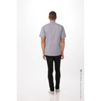 Thumbnail image #2 for Chef Works Springfield BCSZ009-GRY-4XL Men's Gray Short-Sleeve Poly/Cotton Chef Coat, 4XL