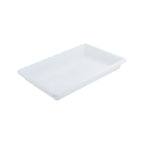 Thumbnail image #1 for CAC China FS4F-3W 5-Gallon Full-Size Polypropylene Food Storage Box, White, 26 x 18 x 3 Inches Case of 6